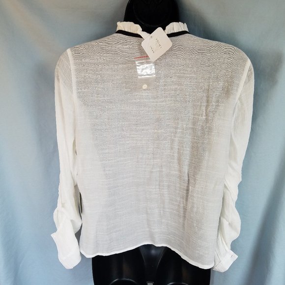 NWT Small Nadine West Active USA Rolled Cuff White Top - Picture 5 of 11